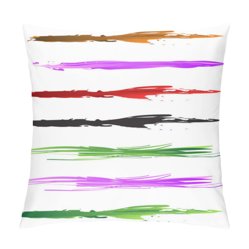 Personality  Grunge, Grungy, Textured Paint Effect Brushstrokes. Paintbrush Freehand, Hand Drawn Lines Pillow Covers