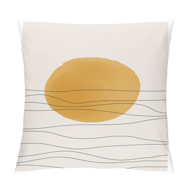 Personality  Trendy Abstract Aesthetic Creative Minimalist Artistic Hand Drawn Composition Pillow Covers