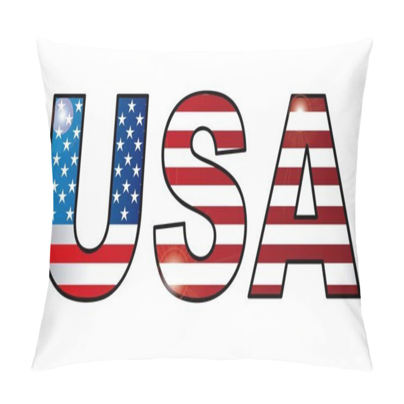 Personality  Usa Flag Pillow Covers