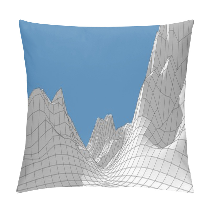 Personality  Illustration Of Terrain, Mountains, Desert, Sand Dune ,The Earth's Background Concept Pillow Covers