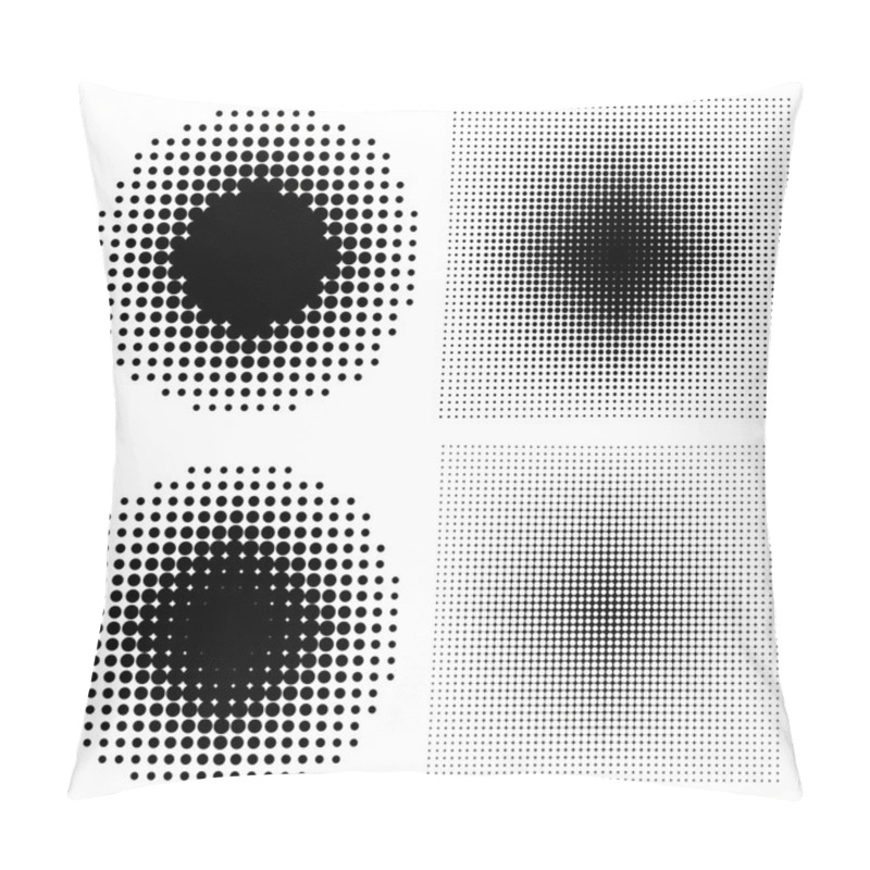 Personality  Halftone Dots On White Background. Pillow Covers