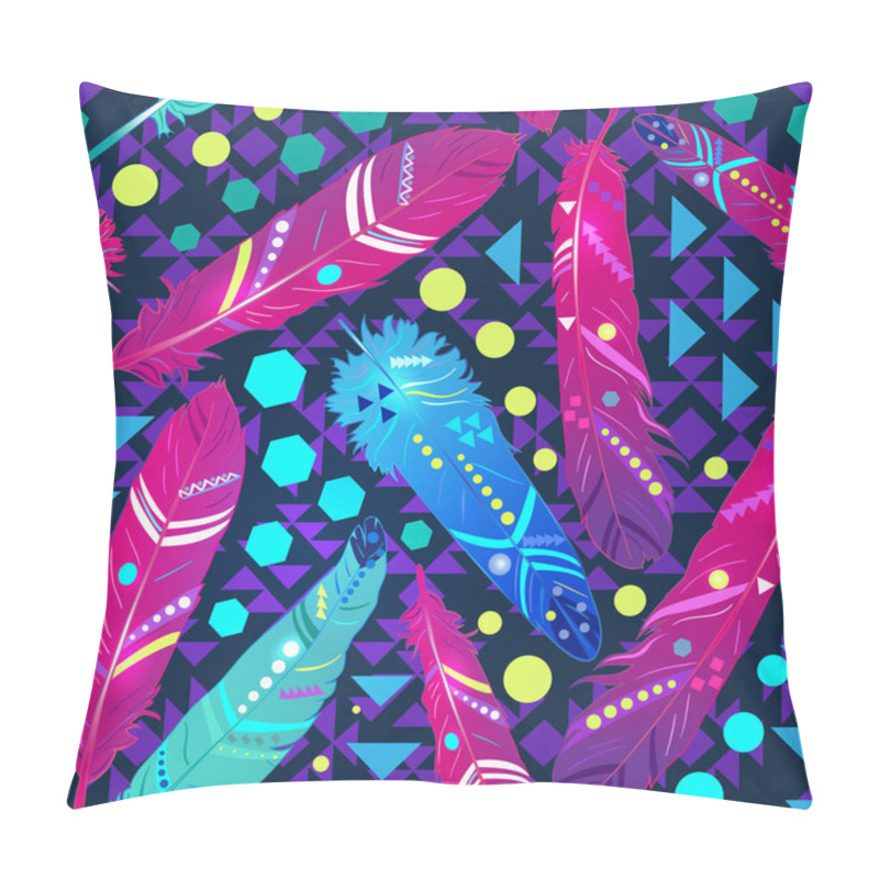 Personality  Ethnic Style Feathers Pattern Pillow Covers