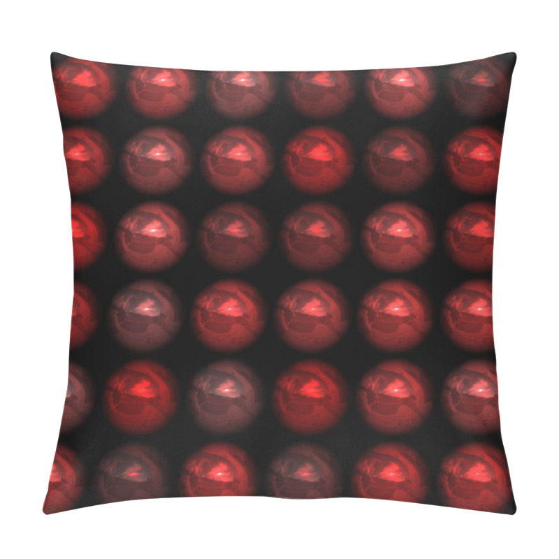 Personality  Seamless Pattern Of Shiny Red Glass Baubles, Perfect Seamless Background For Christmas And Other Festive Theme Pillow Covers