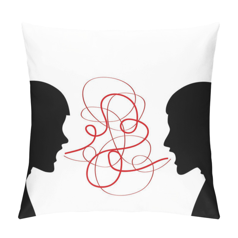 Personality  Two Men Are Screaming Silhouette Pillow Covers