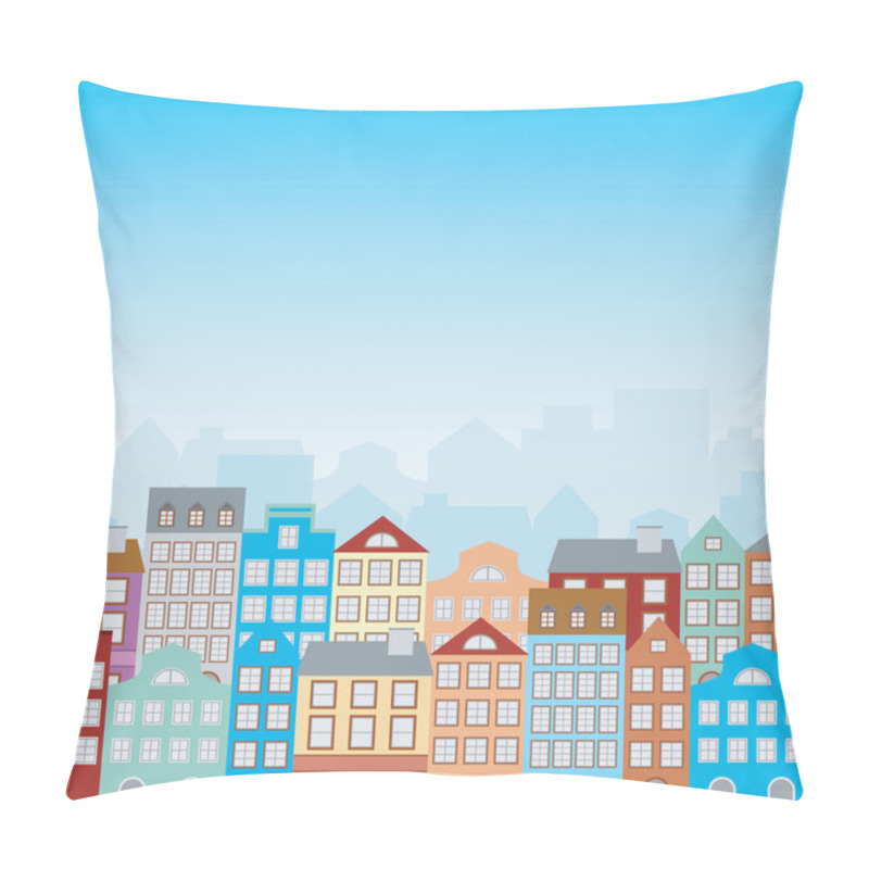 Personality  Town Houses Pillow Covers