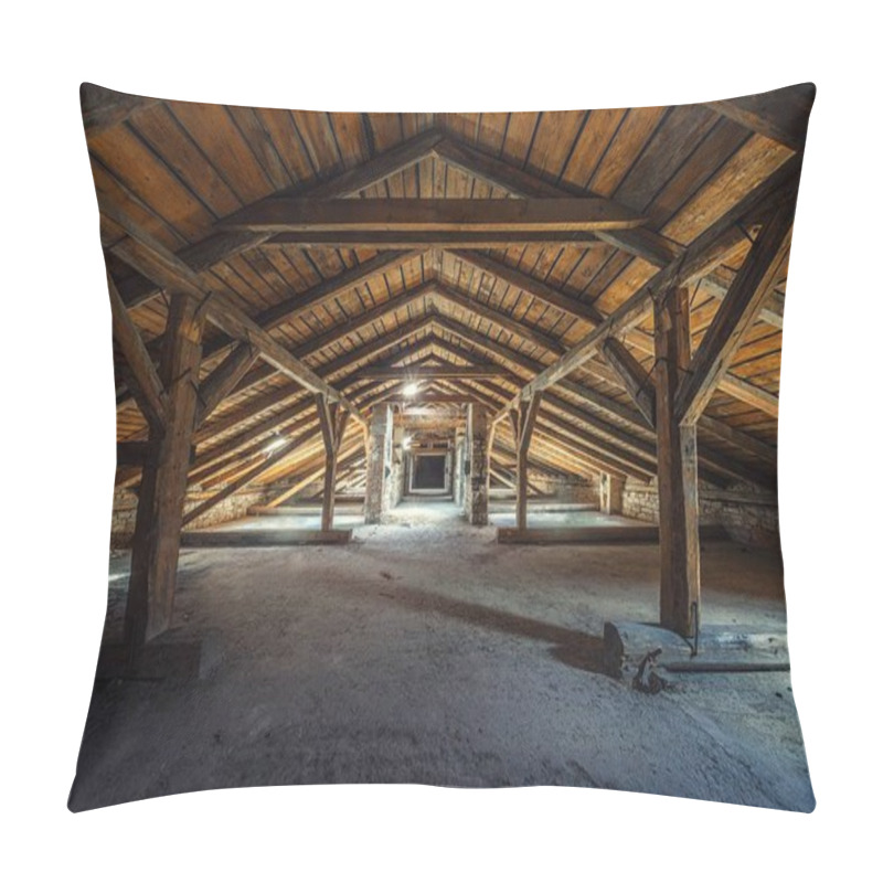 Personality  Creepy Attic Interior At Abandoned Building Pillow Covers