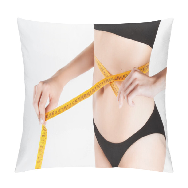 Personality  Slim Woman With Measure Tape Pillow Covers