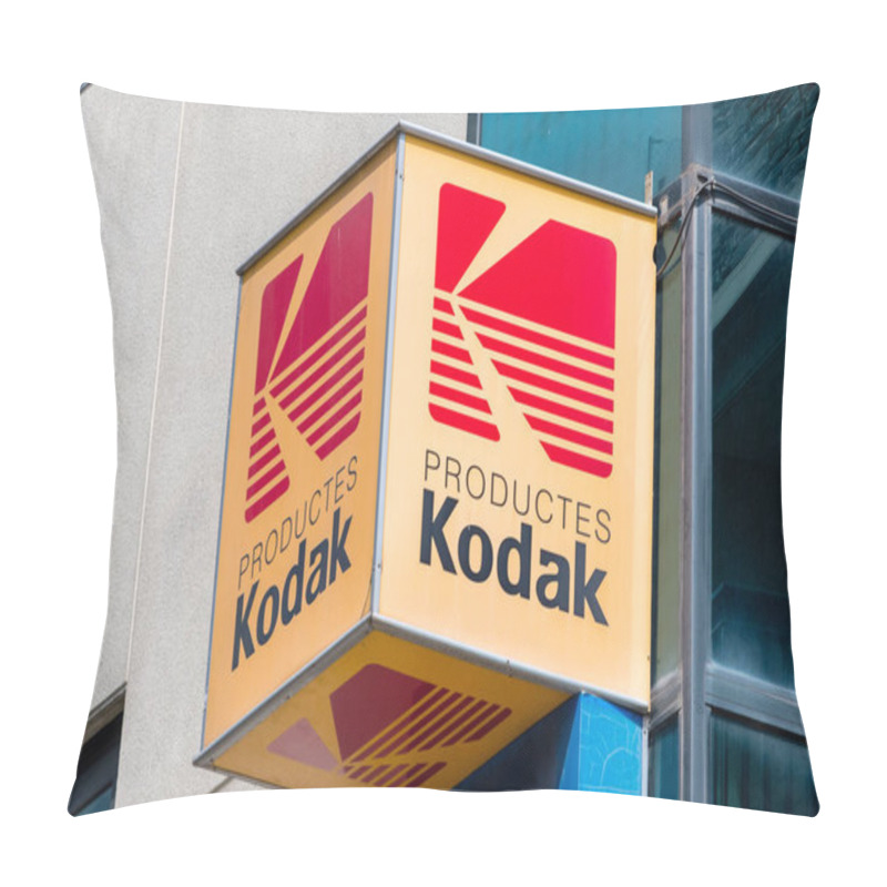 Personality  Logo And Sign Of Kodak. Kodak Company Is An American Technology Company That Produces Camera-related Products With Its Historic Basis On Photography. Pillow Covers