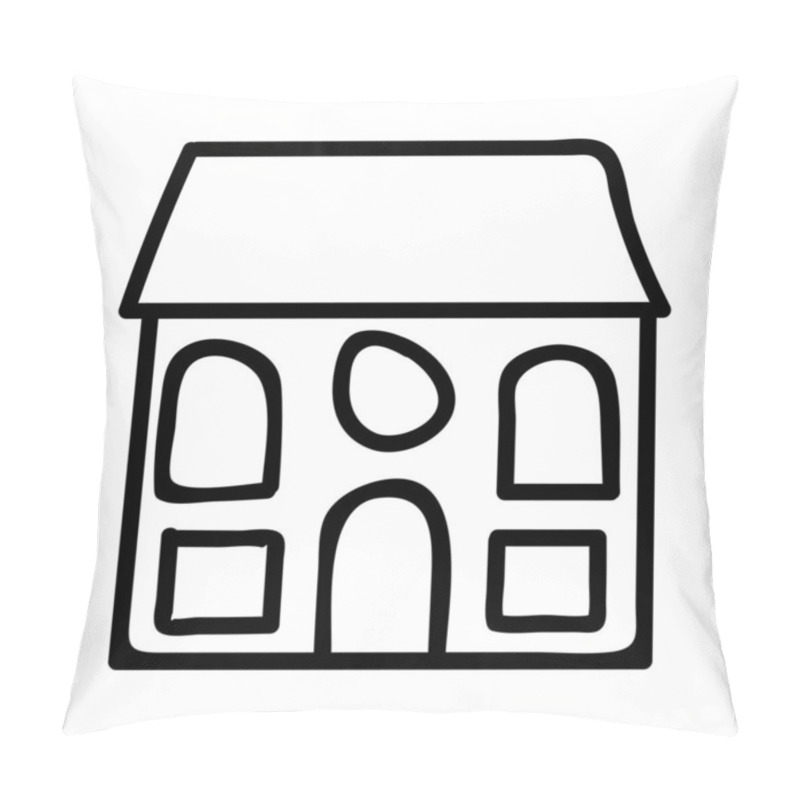 Personality  Building Web Icon. Vector Illustration  Pillow Covers