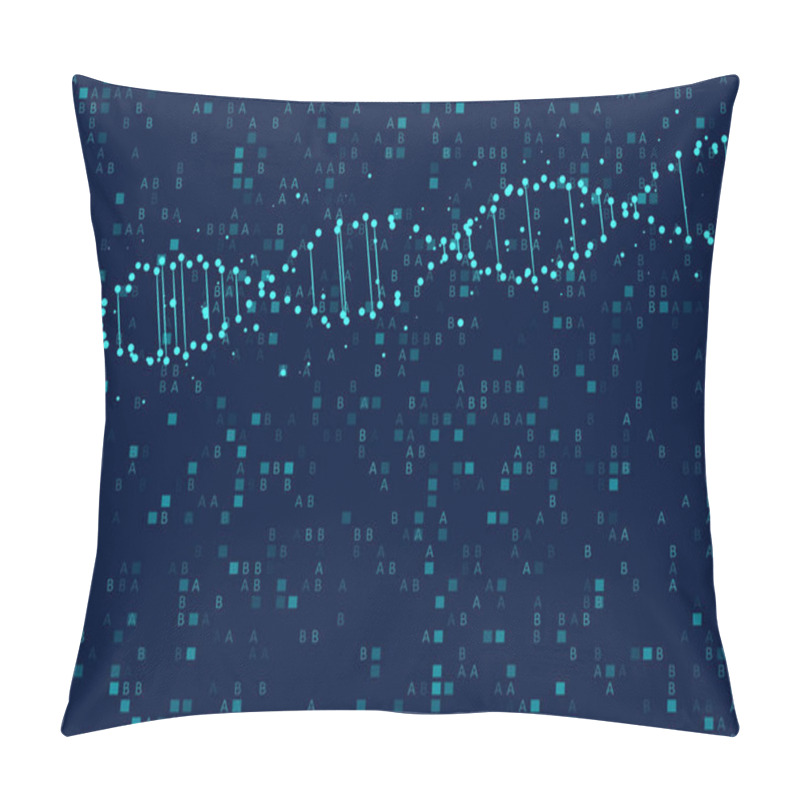 Personality  Big Genomic Data Visualization. DNA Test, Genom Map. Graphic Concept For Your Design Pillow Covers