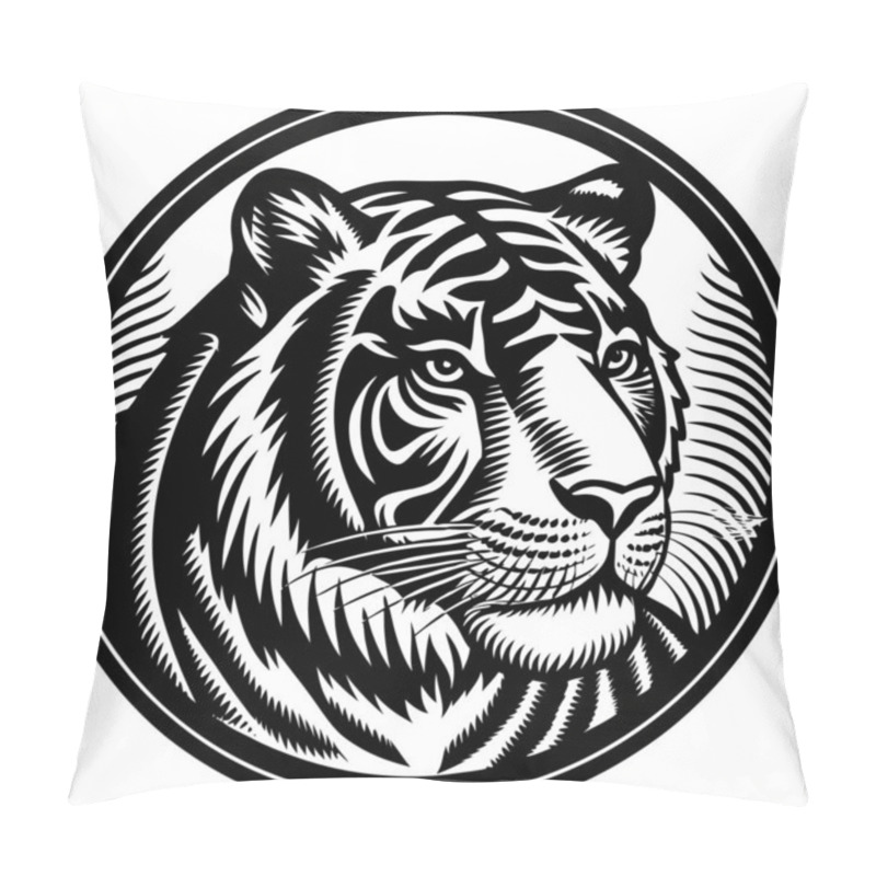 Personality  Tiger Head With Big Eyes Pillow Covers