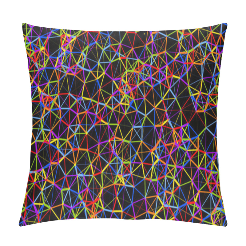 Personality  Abstract Polygonal Fractal Structure Pillow Covers