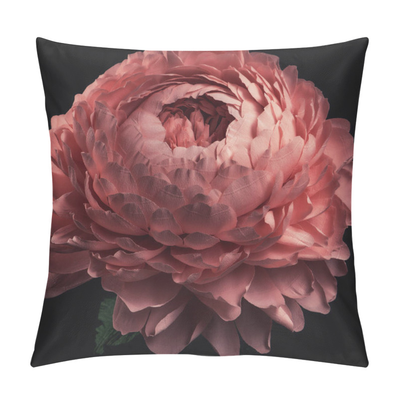 Personality  Large Flowers Made Of Foamiran And Paper On A Dark Background, Hand-made Rosebuds And Peonies, Homemade Compositions And Fire Flowers For Decoration And Design Pillow Covers