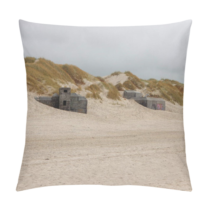 Personality  Two German Bunkers At Coast Of Denmark Pillow Covers