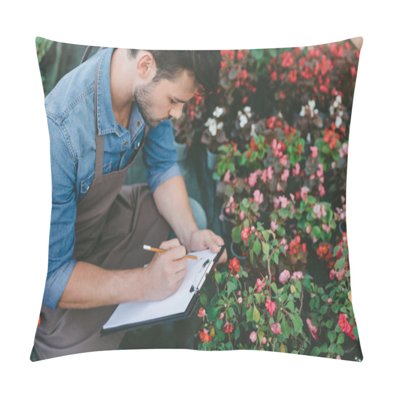 Personality  Gardener Making Notes During Work Pillow Covers