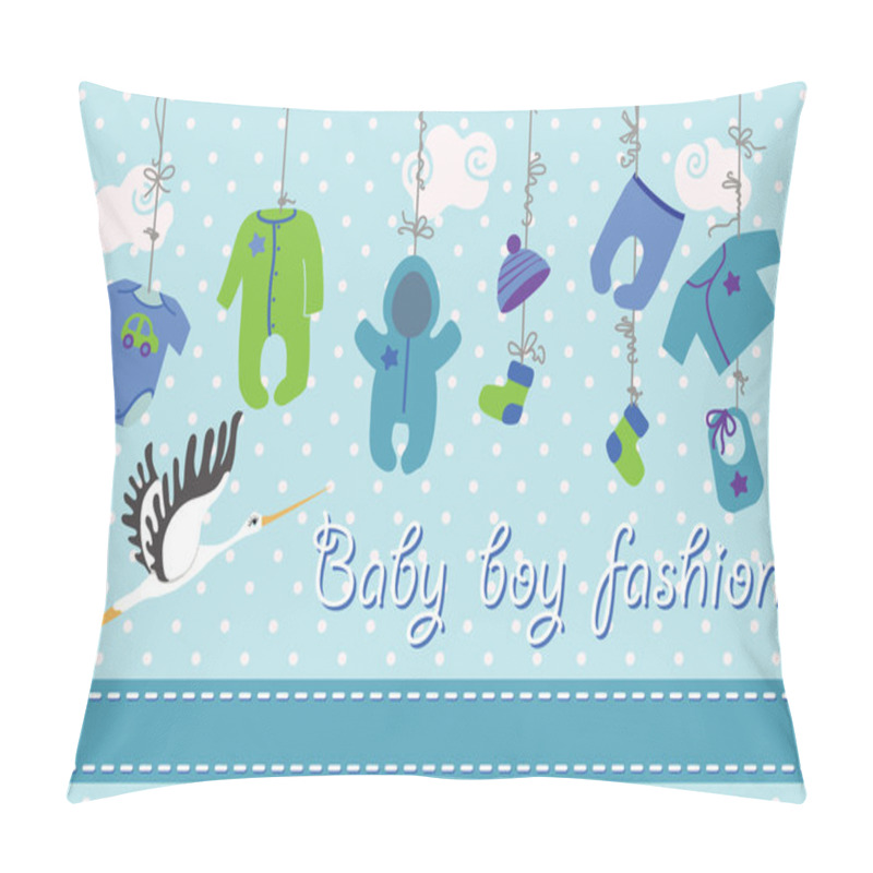 Personality  Newborn Baby-boy Clothes Hanging On The Rope.Baby Fashion Pillow Covers