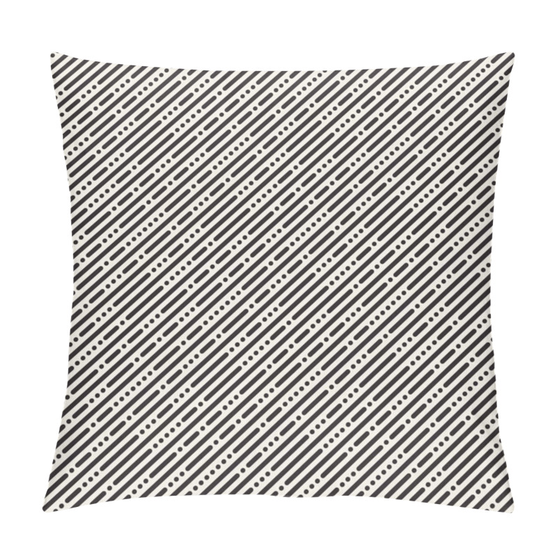 Personality  Vector Seamless Stripes Pattern. Modern Stylish Texture With Monochrome Trellis. Repeating Geometric Grid. Simple Lattice Graphic Design. Pillow Covers