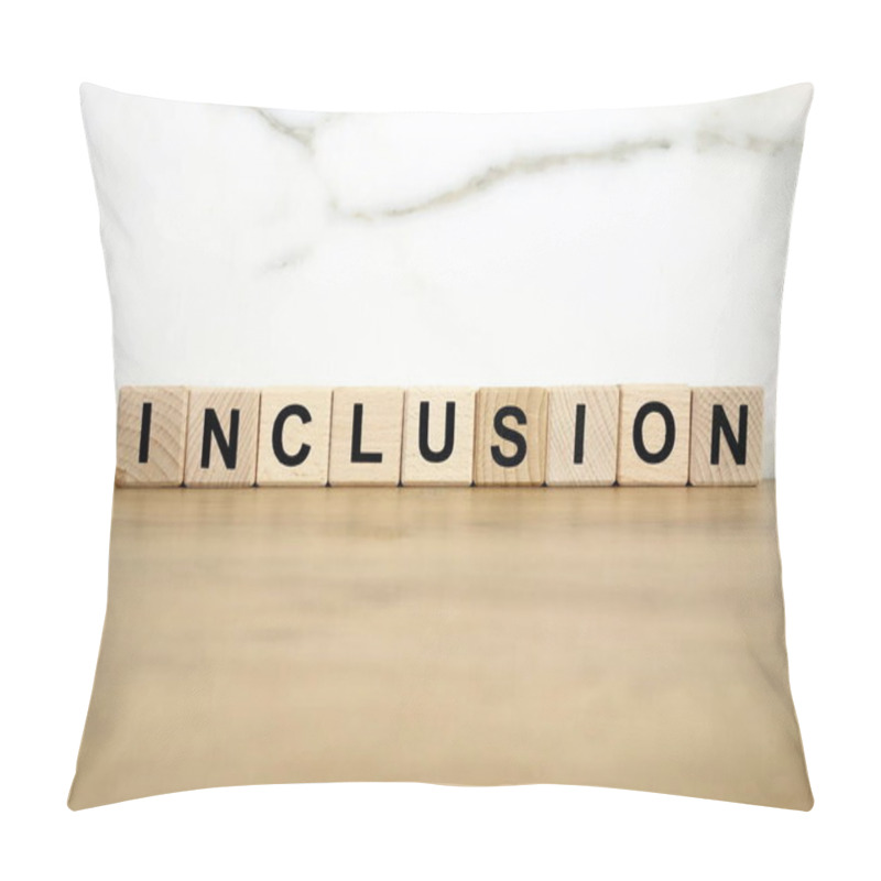 Personality  Word Inclusion From Wooden Blocks, Diversity Concept Pillow Covers