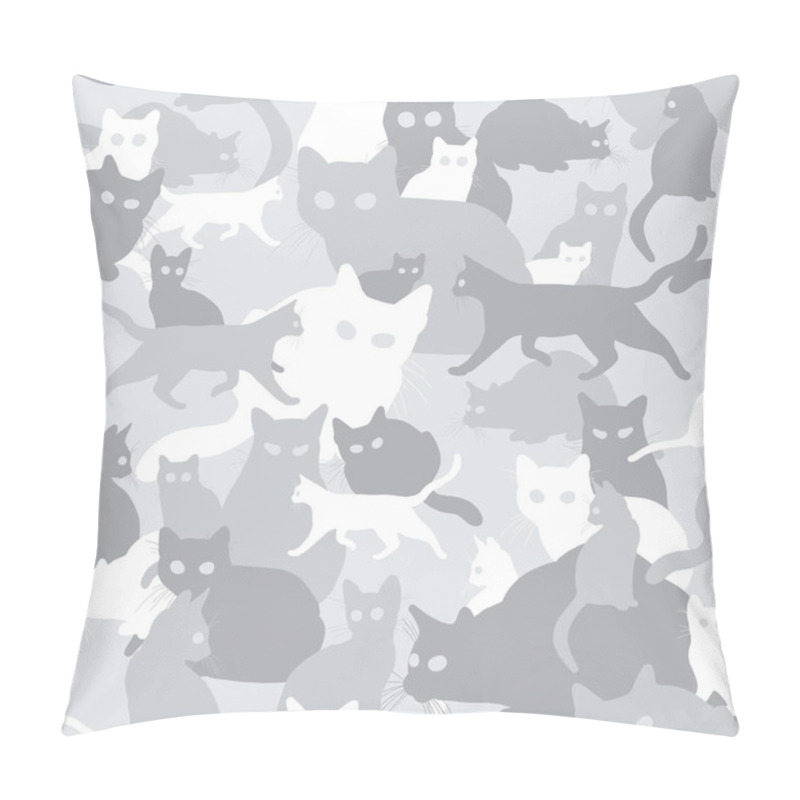 Personality  Seamless Camouflage With Cats Pillow Covers