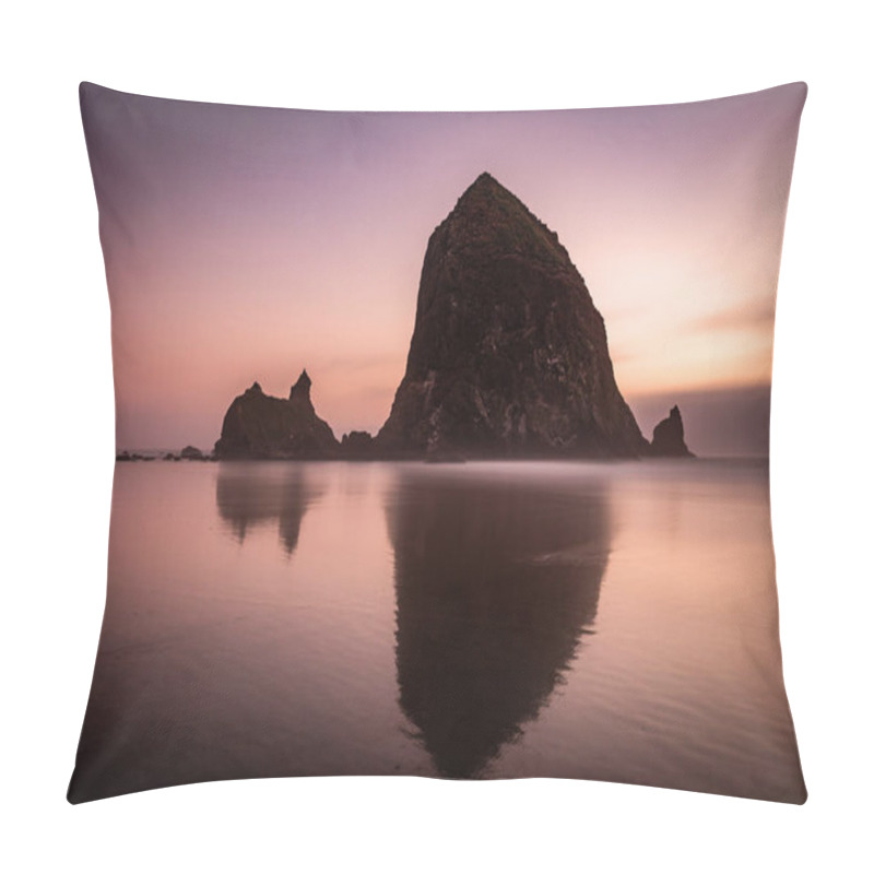 Personality  Haystack Rock At Sunset, Cannon Beach, Oregon Coast Pillow Covers