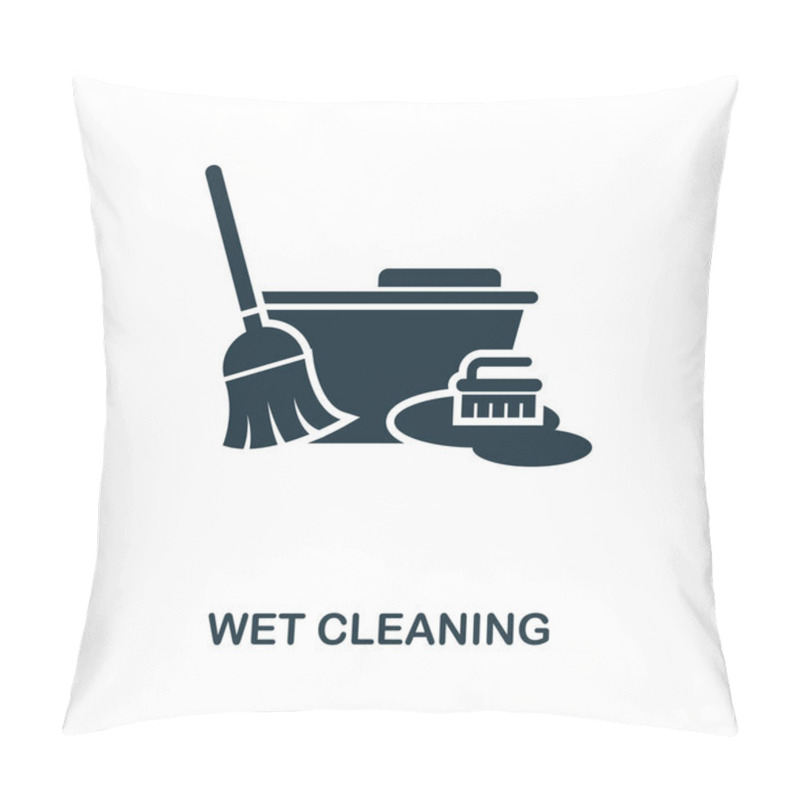 Personality  Wet Cleaning Creative Icon. Simple Element Illustration. Wet Cleaning Concept Symbol Design From Cleaning Collection. Can Be Used For Mobile And Web Design, Apps, Software, Print. Pillow Covers