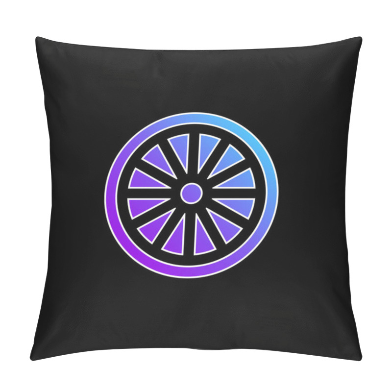 Personality  Ashoka Blue Gradient Vector Icon Pillow Covers