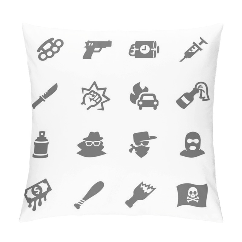 Personality  Crime Icons Pillow Covers