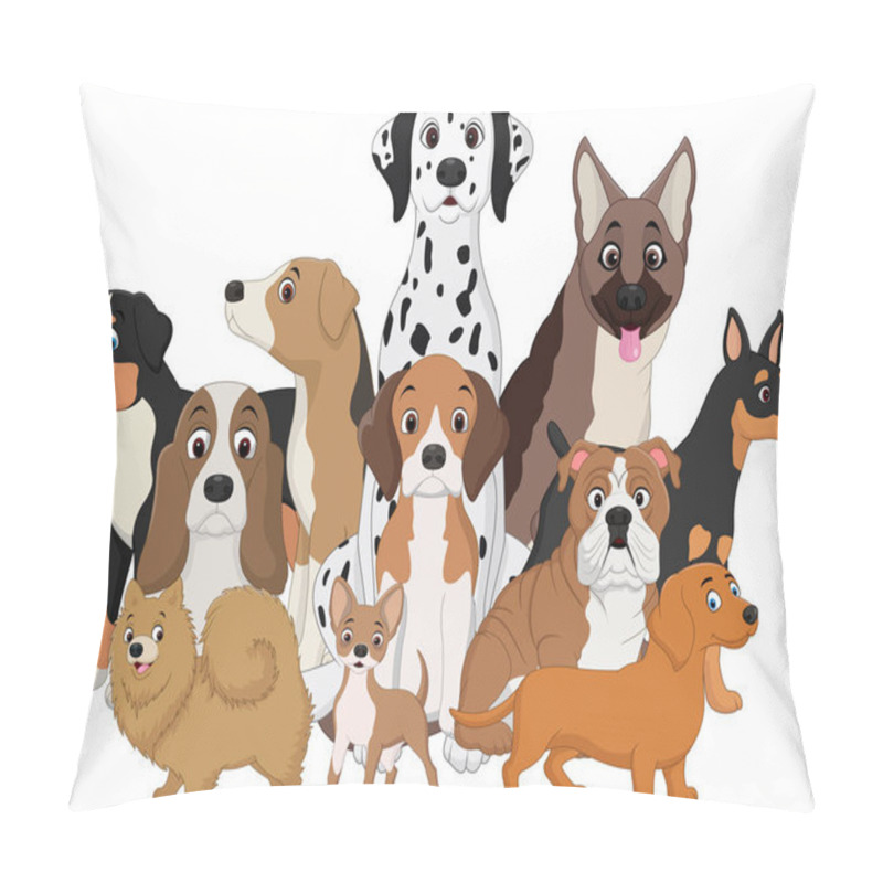 Personality  Set Of Funny Dogs Cartoon Pillow Covers