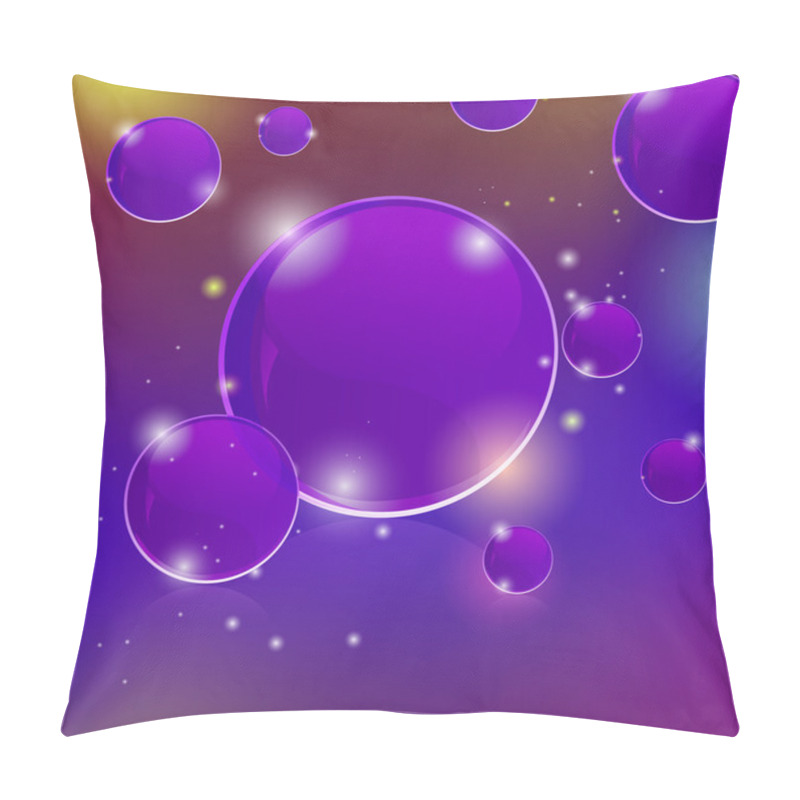 Personality  Glowing Abstract Background With Bubbles Pillow Covers