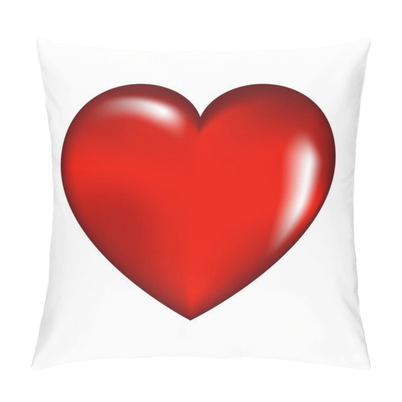 Personality  Human Heart, Red Love Design. Vector Illustration Isolated On White Background Pillow Covers