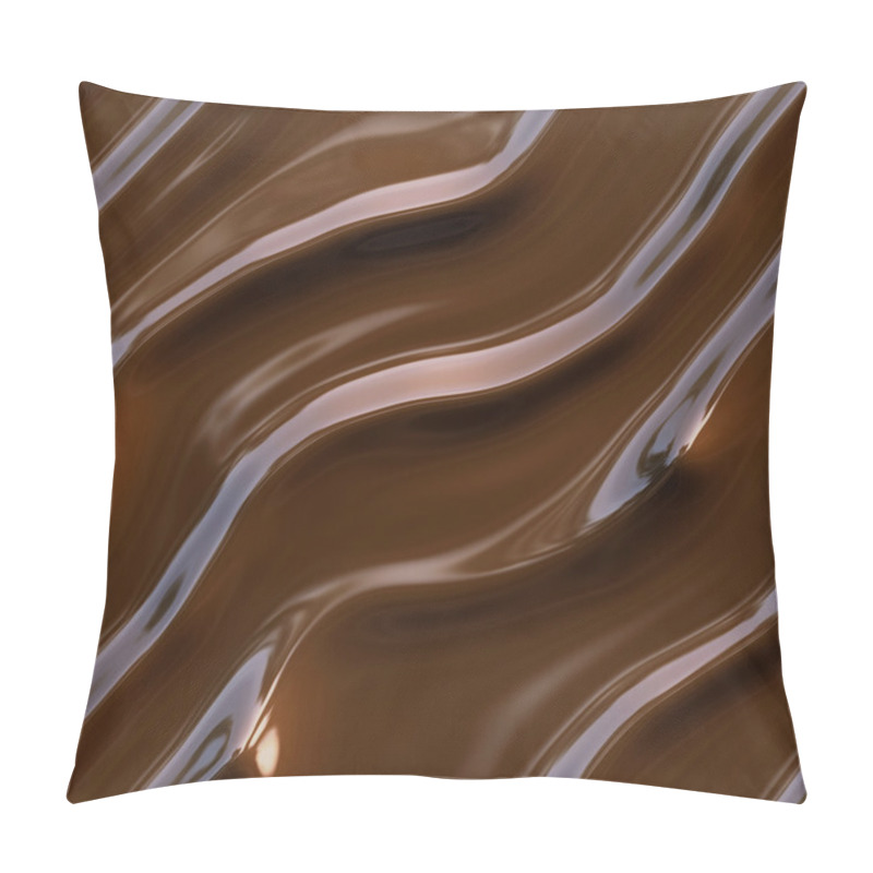 Personality  Seamless Texture Chocolate Waves Closeup Background. Pillow Covers