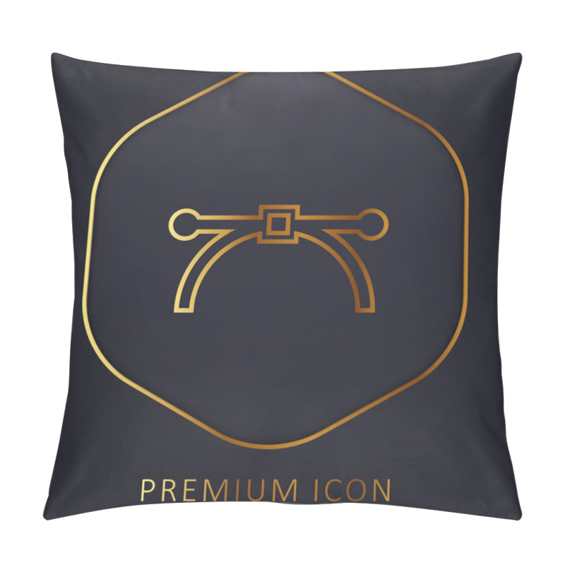 Personality  Anchor Point Golden Line Premium Logo Or Icon Pillow Covers