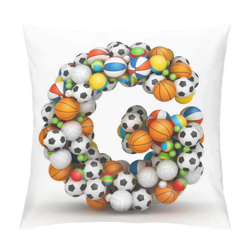 Personality  Letter G, Gaming Balls Alphabet Pillow Covers