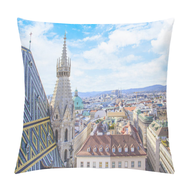 Personality  View Of The City From The Observation Deck Of St. Stephen's Cathedral In Vienna, Austria Pillow Covers