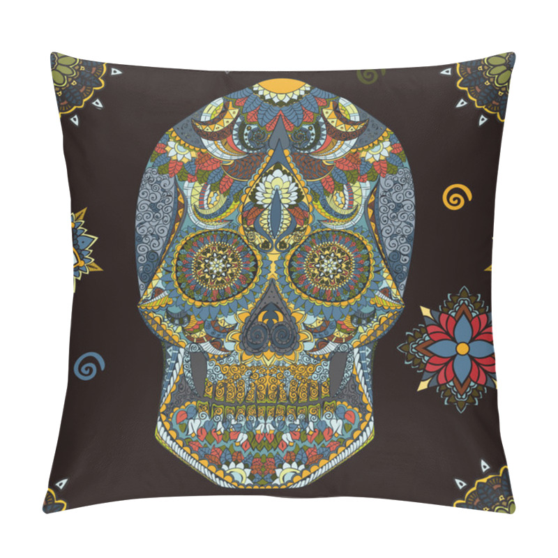 Personality  Hand Drawn Human Skull Pillow Covers