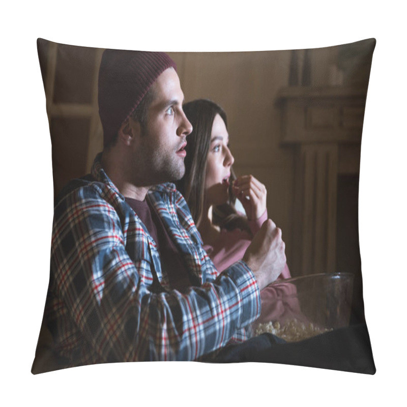 Personality  Couple Watching Movie Pillow Covers