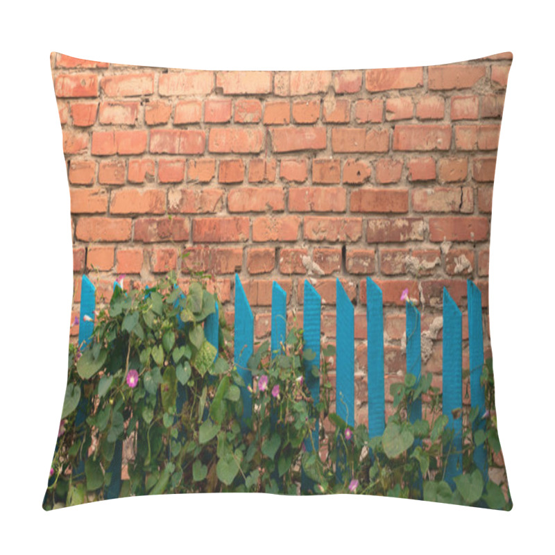 Personality  Bright Fence On The Old Wall Background Pillow Covers