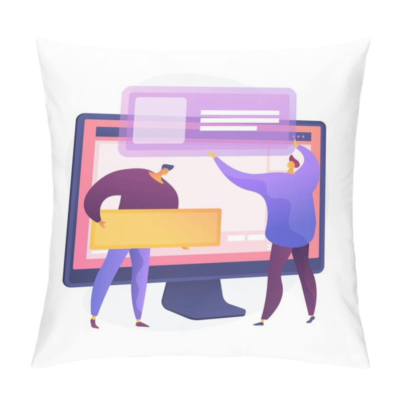 Personality  Website Interface Development Planning Vector Concept Metaphor. Pillow Covers