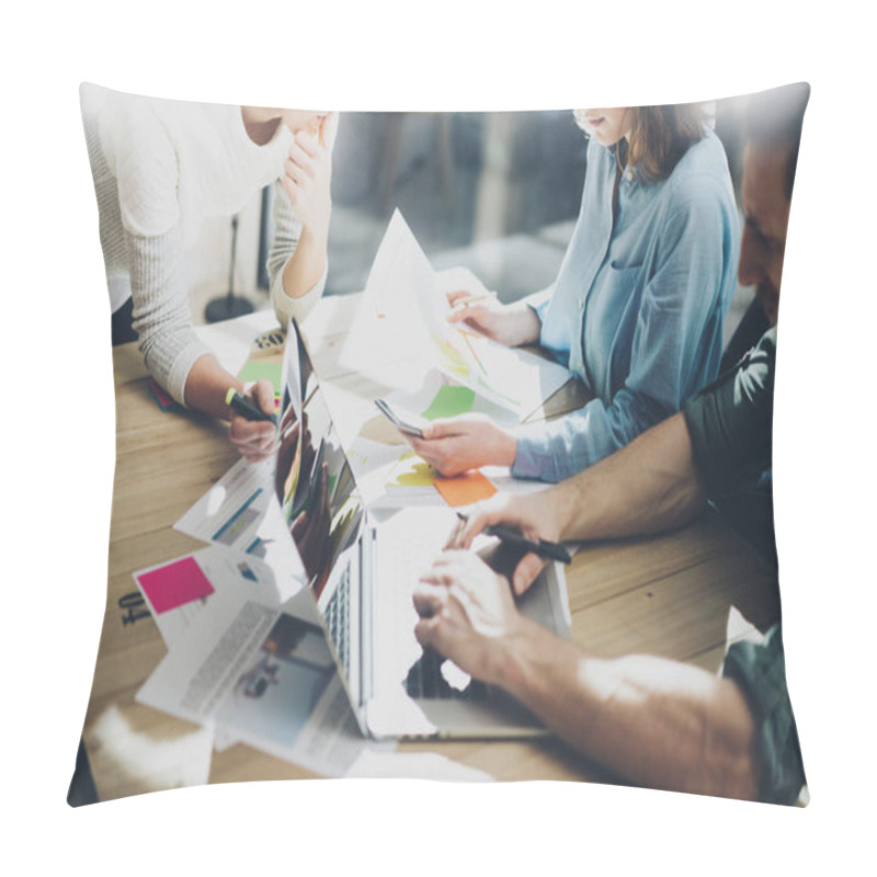 Personality   Coworkers Discussing Ideas  Pillow Covers