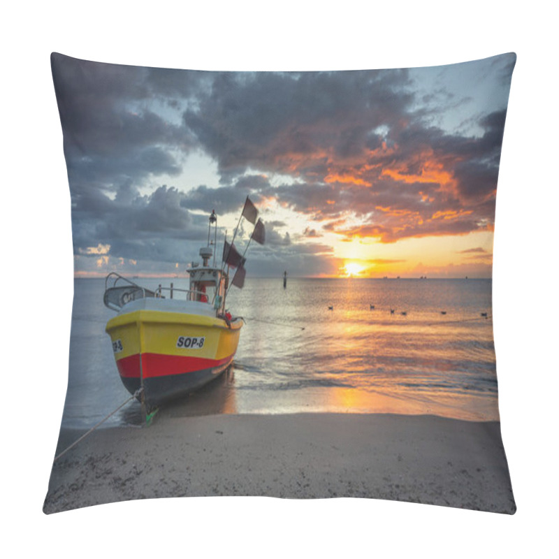 Personality  Beautiful Sunrise On The Beach Of Baltic Sea In Sopot, Poland Pillow Covers