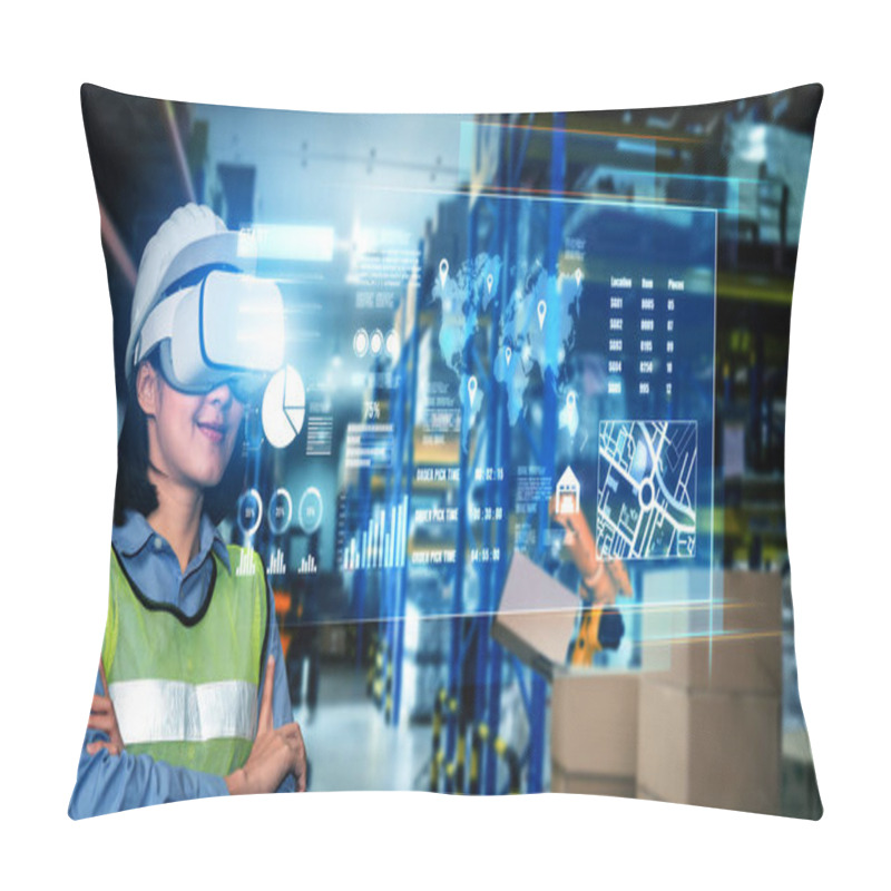 Personality  Future Virtual Reality Technology For Innovative VR Warehouse Management Pillow Covers