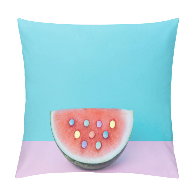 Personality  Fashion Watermelon On Pastel Background. Pillow Covers