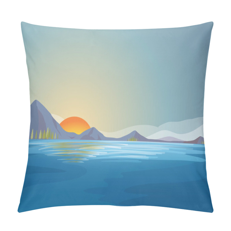 Personality  Water Landscape Pillow Covers