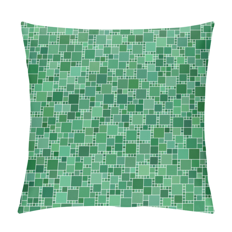 Personality  Green Square Mosaic Background Pillow Covers