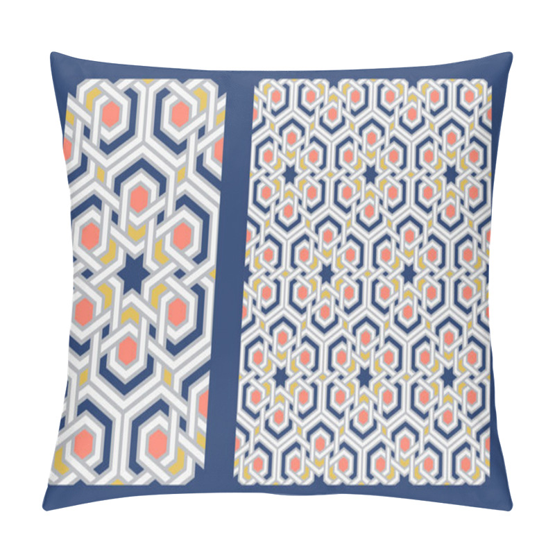 Personality  Traditional Arabic Islam Geometric Art. Single Floor Tile And Arabesque Seamless Repeat Pattern. Moroccan Patterned Wall Tiles. Vector Illustration. Pillow Covers