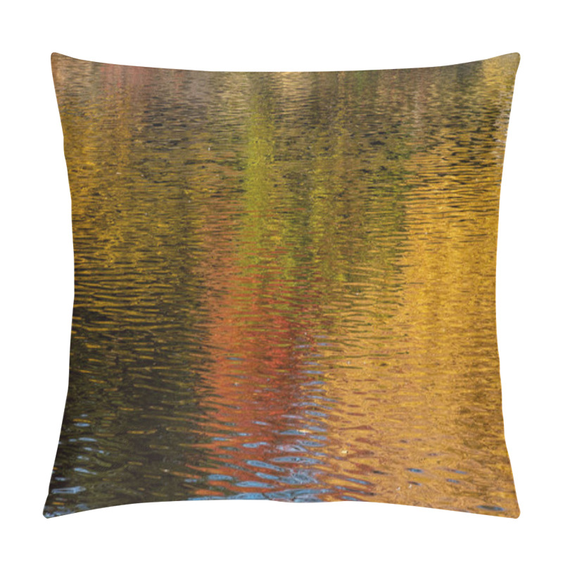 Personality  Abstract Fall Composition Featuring The Reflection Of Fall Foliage On A Lake- Large Background And Backdrop Copy Space Pillow Covers