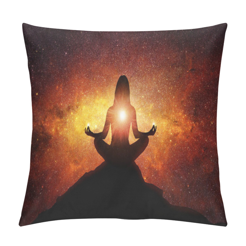 Personality  Spiritual Meditation Connected With The Energy Of The Universe Pillow Covers