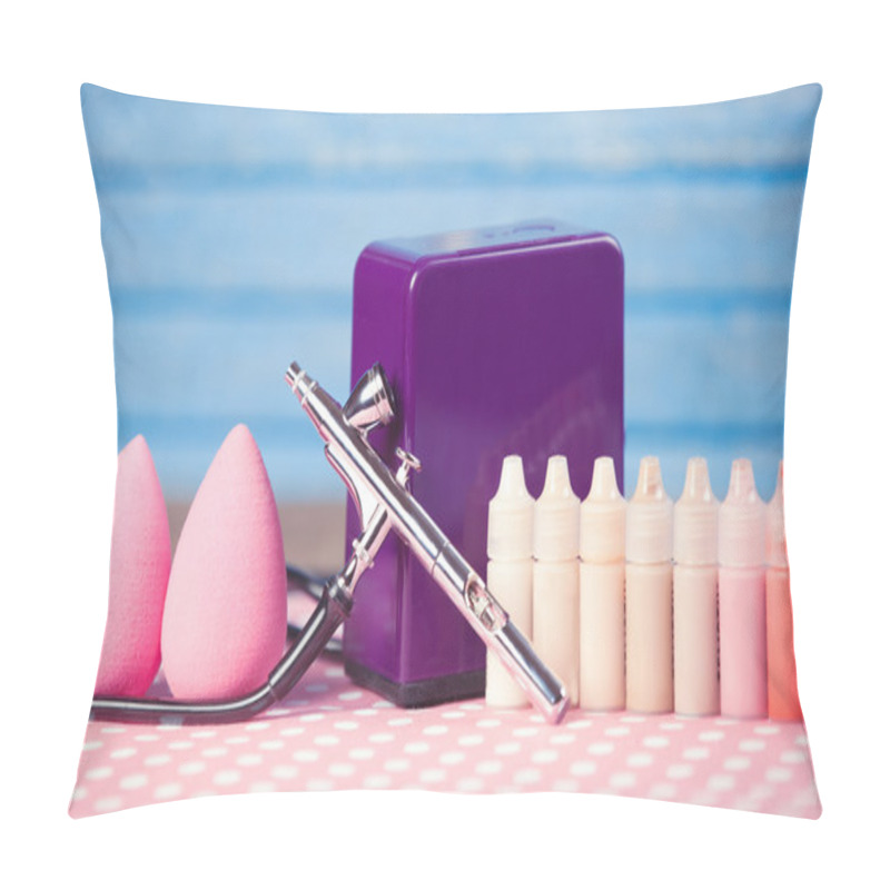 Personality  Aerograph And Beauty Blender. Pillow Covers