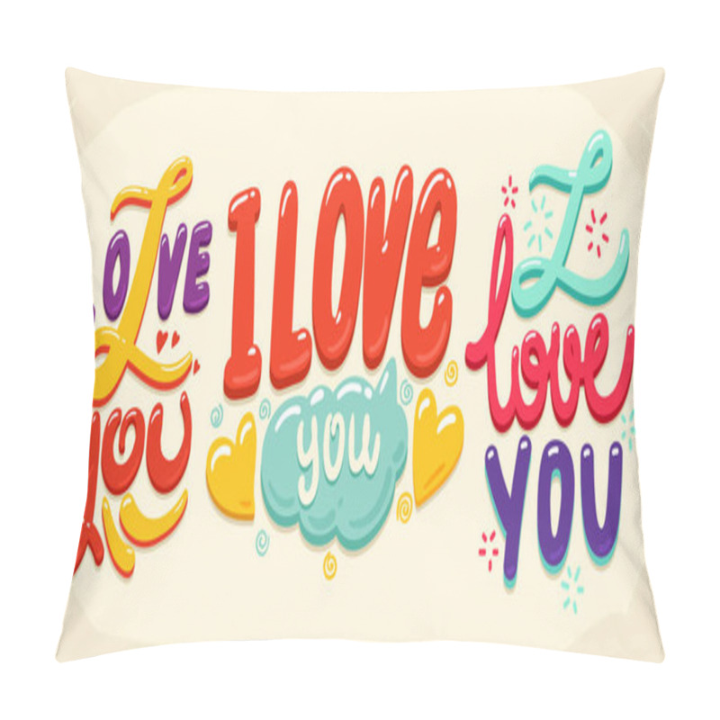 Personality  Hand Drawn Design Elements. Romantic Lettering Quote For Your For Posters, Postcard, Valentine Day. Vector Set Of Love. Happy Valentines Day Sign Pillow Covers