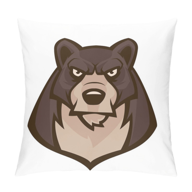 Personality  Angry Bear Mascot Vector Illustration Pillow Covers